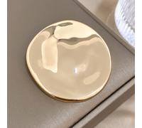 TEMU Estilo Vintage y Simple de Acero Inoxidable Broche, Pin de Metal Redondeado Irregular, Tono Dorado, para Uso Diario y de , Accesorio de Halloween, Joyería Versátil para Todas