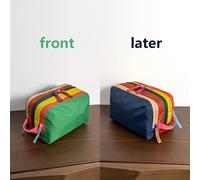 TEMU Estuche Cosmético con Tres Compartimentos Cremallera, Almacenamiento Portátil y Organizado para Maquillaje Diario, Artículos de y Otros Objetos Pequeños