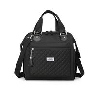 TEMU Estuche de almuerzo aislado elegante y casual con detalles acolchados en tela Oxford, ideal para el trabajo y camping, no para alimentos,