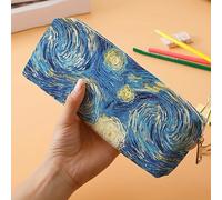 TEMU Estuche de Bolígrafos con Estampado de Cielo Estrellado - Bolsa Portátil para Útiles Escolares de Gran Capacidad, Multifuncional con Cremallera, Regalo Ideal para Hombres y Mujeres