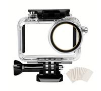 TEMU Estuche de Calidad HONGDAK para DJI Action 4 y , Carcasa de Buceo Profundo 45m con Tornillos de Rápida e Inserciones Antivaho - Kit Accesorios para Snorkel y Natación Subacuática