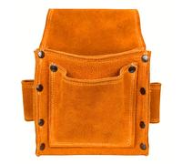 TEMU Estuche de Herramientas de Cuero, Bolsa para Cinturón de Herramientas, Accesorio para Carpinteros y Electricistas con Espacios para Tornillos y Clavos