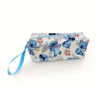 TEMU Estuche de lápices de dibujo de Stitch de Disney, bolsa de almacenamiento portátil, gran capacidad, multifuncional, con cierre de cremallera, disponible en varios colores.