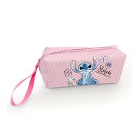 TEMU Estuche de Lápices de Gran Capacidad con Diseño de Dibujos Animados de Stitch de Disney - Cierre con Cordón, Organizador Portátil para Útiles Escolares y Papelería (Rosa //Azul)