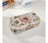 TEMU Estuche de Lápices Sakura con Estampado de y Flores - Organizador Multifuncional de Gran Capacidad con Cremallera para , Oficina o Viaje - Bolsa Portátil para Accesorios de Estudio