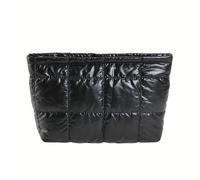 TEMU Estuche de Maquillaje a Cuadros Bolsa Cosmética Bolso de Estuche para Maquillaje 1ud Gran Capacidad Bolsas de Maquillaje Organizador de Brochas y Almacenamiento