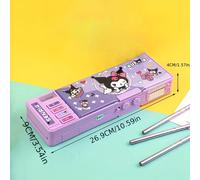 TEMU Estuche de Papelería Multifuncional con Diseño de Hello Kitty, Cinnamoroll y Kuromi, Cerradura con y Gran Capacidad para Lápices, Organizador Escolar
