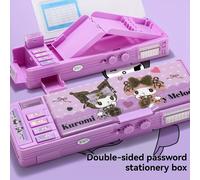 TEMU Estuche de Sanrio con cerradura de - de almacenamiento de papelería portátil multifuncional para niñas, con compartimentos coloridos y cierre de seguro, una de papelería.