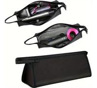 TEMU Estuche de Viaje Impermeable Rosa para Dyson Airwrap Styler & Shark - Bolsa de Transporte Portátil con Compartimentos Interiores para Secador de Pelo, Tijeras y Accesorios, Material PU Duradero