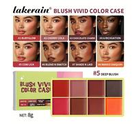 TEMU Estuche Lakerain Blush Colores , Paleta de Rubores, 8 Colores, , Colores Saturados, Impermeable y de Larga Duración
