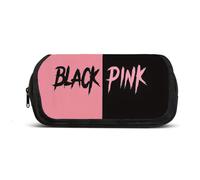 TEMU Estuche para Lápices Negro y Rosa - Porta Lápices Portátil de Capa con Cremallera y Diseño "", Ideal para , Oficina o Almacenamiento de Papelería de Viaje, y Duradero, Bolsa para Lápices (1 )