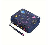 TEMU Estuche para Lápices Portátil de PU con 72 Ranuras Organizador de Estuche para Lápices con Cremallera para Lápices de Acuarela, Crayones y Lápices