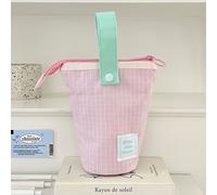 TEMU Estuche Plegable de Bloques de Color Macaron - Elegante, Duradero y Espacioso Porta Bolígrafos con Diseño Portátil para Escritorio u Oficina. Regalo para , Familiares y