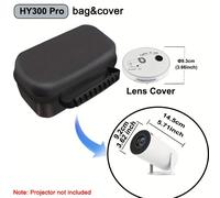 TEMU Estuche portátil para proyector , de material poliéster resistente y protector, adecuado para Magcubic , bolsa de almacenamiento compatible con HY300Pro