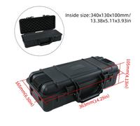 TEMU Estuche protector rígido negro de PP para cámaras, disponible en 5 tamaños, de herramientas portátil con de espuma universal, resistente a golpes y