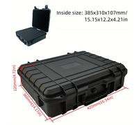 TEMU Estuche Protector Rígido para Cámaras, Impermeable y Antigolpes para Equipos de Audio y Video, Drones y Herramientas con Espuma