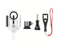 TEMU Estuche Subacuático Impermeable PULUZ de 40m para 3, Material Transparente de PC con Adaptador Base y Tornillo, Sin Batería ni Componentes Electrónicos