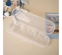TEMU Estuche transparente para cepillo de dientes eléctrico, de viaje universal, organizador de almacenamiento portátil, a prueba de polvo, para viajes de negocios y uso doméstico.