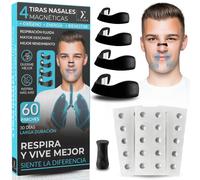 TEMU ETISEN, Tiras nasales magneticas, +60 parches, Ayudan a mejor por la nariz, Tiras nasales antironquidos, Dilatador nasal magnetico, Guía de uso, Tiras nasales deportivas, Hipoalergénicos
