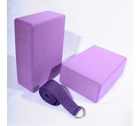 TEMU Eva Yoga Bricks, un set de herramientas de soporte para principiantes adultos en la práctica de , que 2 bloques de yoga y 1 correa de estiramiento.