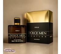 TEMU Everlyx - Perfume masculino Men Gold Chatler Eau de Parfum 100ml - elegante con notas cálidas, y amaderadas que reflejan estilo y sofisticación - Ideal para uso nocturno o diario con