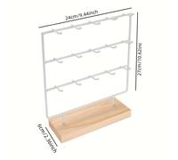 TEMU Exhibidor individual de madera para pendientes de venta al por , soporte para estante de pendientes, de joyería