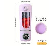 TEMU Exprimidor Portátil Multifuncional, Carga USB para Transporte , Adecuado para Cualquier , 12 Cuchillas con Potencia Fuerte para una Variedad de , Convierte Rápidamente en Bebidas