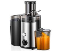 TEMU Exprimidora, 500W Extractor Centrífugo con Ancha y 3 Entradas para , Fácil de Limpiar, Acero Inoxidable, Utensilios de Cocina