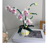 TEMU Exquisitos Bloques de Construcción Blanca con Ramo Dorado - Decoración Elegante para Escritorio, Acentuante Estiloso como Regalo (Día del Amor, Día de la , Novia), Halloween, Navidad y Año