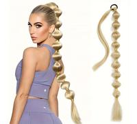TEMU Extensión de coleta larga de 28 pulgadas color mujer, con Puff. Ideal para peinados protectores, esta coleta BUG es para Halloween y Navidad. una coleta linternilla y que se envuelve con un H