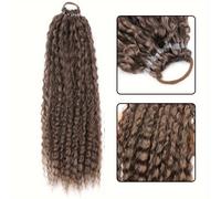 TEMU Extensión de coleta sintética de 20 pulgadas para mujer, con largas enrollables y un ligas para el cabello