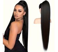 TEMU Extensiones de pelo de de 36 pulgadas de largo, extensiones de sintética de 36 pulgadas con cordón, extensiones de pelo con clip para mujer, uso diario, fiestas, Halloween, Navidad