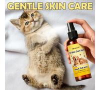 TEMU FAELUTE Spray Calmante para Piel de Mascotas | para el de Perros y Gatos, y Fresca, Uso en Interiores, Cuidado Fácil en Casa para Cachorros y Gatitos