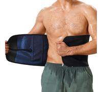 TEMU Faja moldeadora de película azul para hombre SCARBORO, con 7 tiras de goma engrosadas para compresión abdominal y modelado corporal