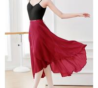 TEMU Falda cruzada de ballet tutú, falda larga de bailarina, falda de entrenamiento para gimnasia y , vestido largo de playa, ropa de mujer