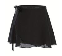 TEMU Falda de ballet para mujer, falda corta de entrenamiento en gasa negra y rosa, para la práctica de baile