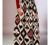 TEMU Falda Larga de Estilo Latino Africano para Mujeres Talla Grande - Falda de Dobladillo Ancho y Largo Completo Ideal para , Fiestas y Atuendos Casuales - Lavable a Máquina - Falda