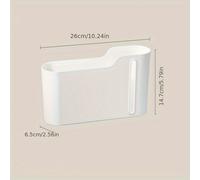 TEMU Faridabio 1pc de Almacenamiento de Bolsas de Basura Montada en la Pared, Práctica y Resistente para Uso Diario, Acceso Fácil a Bolsas de Basura en Baños y Cocinas, Cestas de Estante