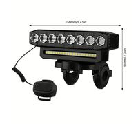 TEMU Farol de Bicicleta de Luminosidad con 8 LED Recargable por USB, y Luces para Bicicleta Fácil de Instalar con 6