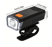 TEMU Farol de Bicicleta de Montaña Luz para Ciclismo Nocturno Linterna Tipo Correa Recargable Luz Delantera Pequeña que no Fácil de Transportar