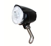 TEMU Farola para Ebike 40LUX, 6-48V, con Soporte de Acero Inoxidable, Instalación en Horquilla Delantera, Sin Batería