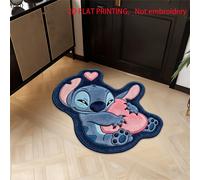 TEMU Felpudo Disney Stitch | Alfombra de felpa , ideal para dormitorio y , unisex. Alfombra cómoda para , lavable a , pelo adhesivo, forma rectangular
