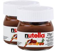 TEMU Ferrero Nutella 25g para Untar, Crema de Avellanas y Cacao, Envase Individual perfecto para Desayunos, Meriendas o Eventos