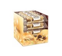 TEMU Ferrero Rocher T3x16 - Pack de 16 Estuches de 3 Bombones (48 Bombones en Total) - Chocolate Premium con Avellanas