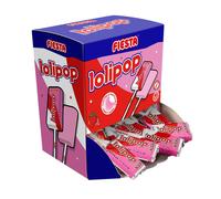 TEMU Fiesta Lollipop Caramelo Masticable Sabor Fresa - Piruleta Strawberry Chewy Candy Golosina Dulce Snack Infantil Fiesta