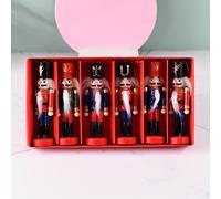 TEMU Figura de Soldado - Decoración de Escritorio Clásica de Madera, Adorno Festivo Sin Pilas para Hogar y Oficina