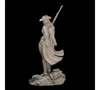TEMU Figura de Vaquera Femenina de 75 mm. impreso en 3D de precisión sin pintar para manualidades y desarrollo de > y colección de modelos adecuados para juegos y figuras