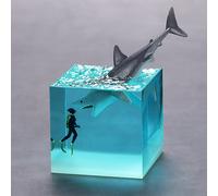 TEMU Figura en miniatura de ballena , artículo de colección de moda, regalo de , decoración del hogar, inauguración de casa, adorno de resina para escritorio y