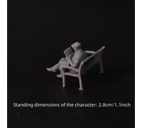 TEMU Figura en Miniatura de un Hombre en una Silla, Concentrado en Leer , Diseñado para Decoración del Hogar y Colecciones de Muñecas Creativas en un Estilo Realista