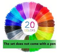TEMU Filamento de Bolígrafo 3D de 20 Colores para y Diseño Manual con PLA para Manualidades DIY